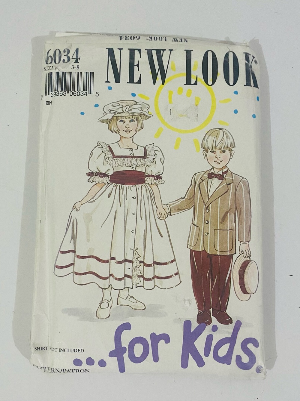 New Look Kids Cream, Brown & Maroon Vintage Costume Pattern